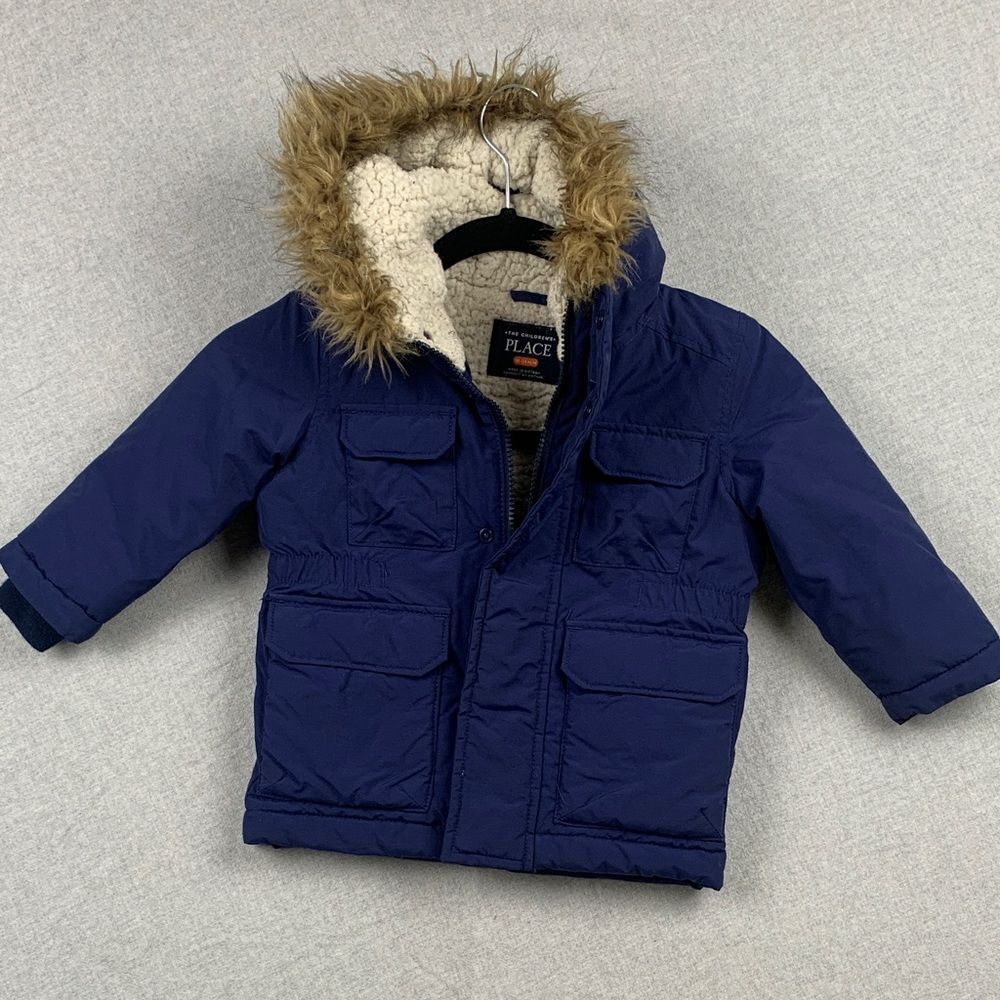 THE CHILDRENS PLACE | 12-24MO TODDLER PUFFER SNOW WINTER COAT | LONG SLEEVE HOOD
